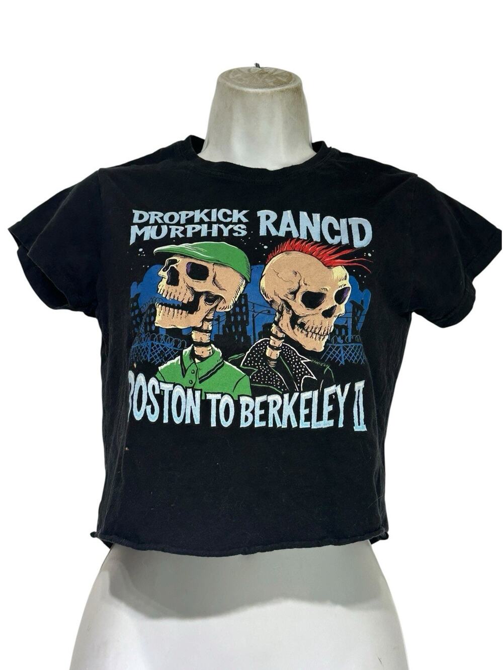 Dropkick Murphys Rancid Size M Boston to Berkeley II 2021 Tour Crop T Shirt